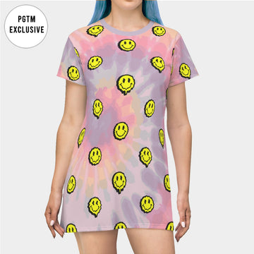Tie Dye Smiley Dress